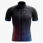 JERSEY DE CICLISMO NEGRO HEXAGONAL UNISEX