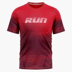 CAMISETA DE ATLETISMO ROJA DEGRADE UNISEX