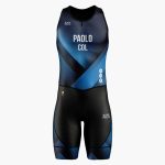 TRAJE DE TRIATLON LINEAS AZUL NEGRO UNISEX
