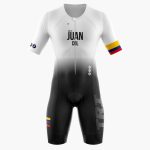 TRAJE DE TRIATLON BLANCO NEGRO UNISEX