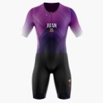 TRAJE DE TRIATLON MORADO NEGRO UNISEX