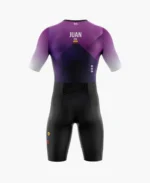 TRAJE DE TRIATLON MORADO NEGRO UNISEX - Image 2