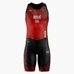 TRAJE DE TRIATLON ROJO NEGRO UNISEX