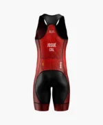 TRAJE DE TRIATLON ROJO NEGRO UNISEX - Image 2