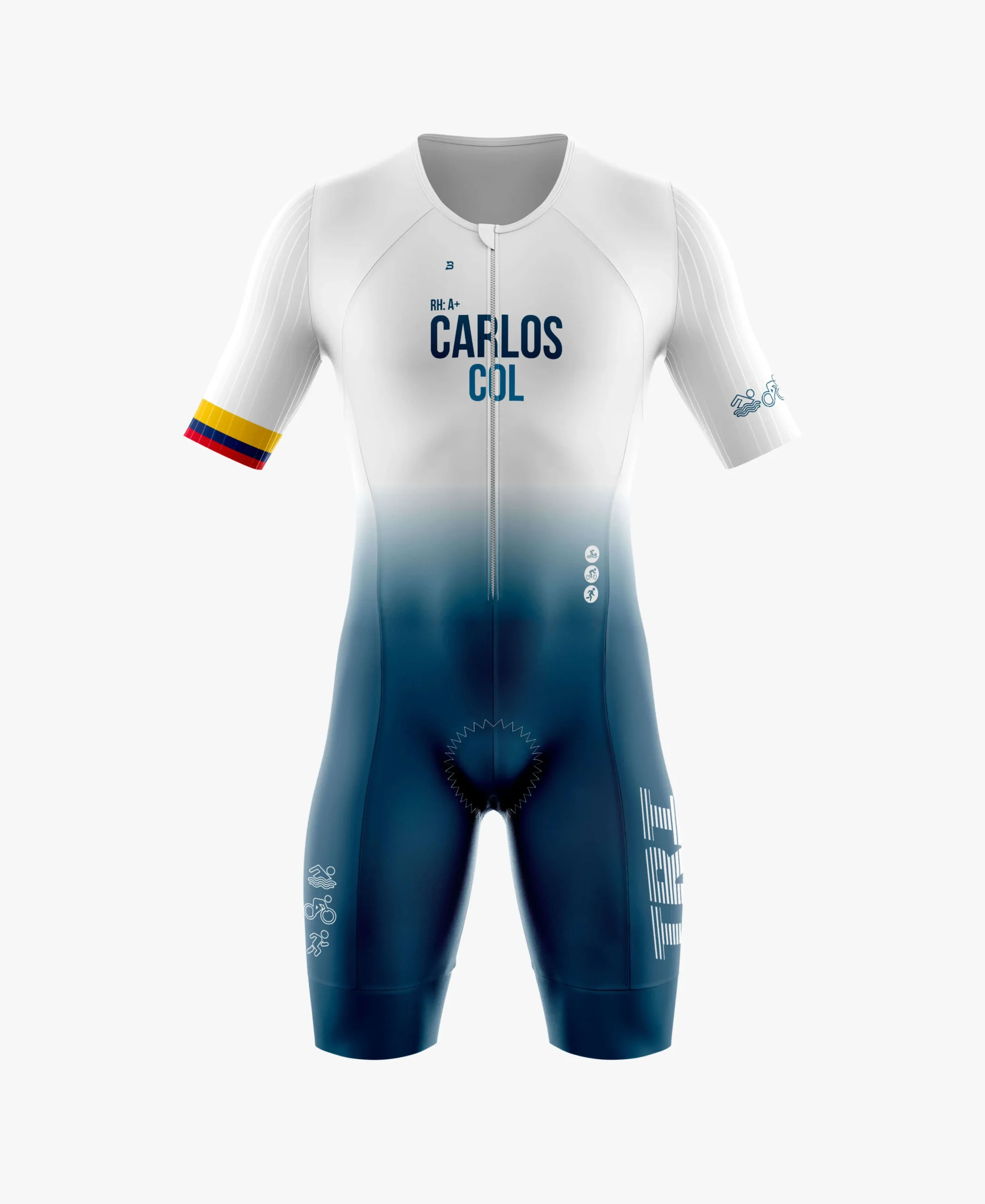 Traje_de_triatlon_blanco_azul_h01 TRAJE DE TRIATLON BLANCO AZUL UNISEX - Image 1