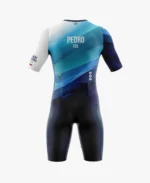 TRAJE DE TRIATLON LINEAS AZUL BLANCO UNISEX - Image 2