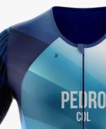 TRAJE DE TRIATLON LINEAS AZUL BLANCO UNISEX - Image 3